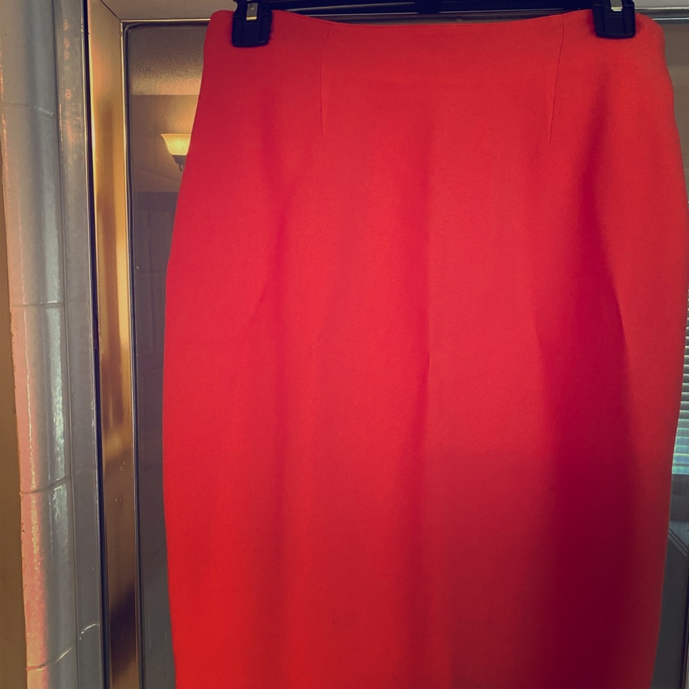 Max Mara Orange Knee Length Skirt